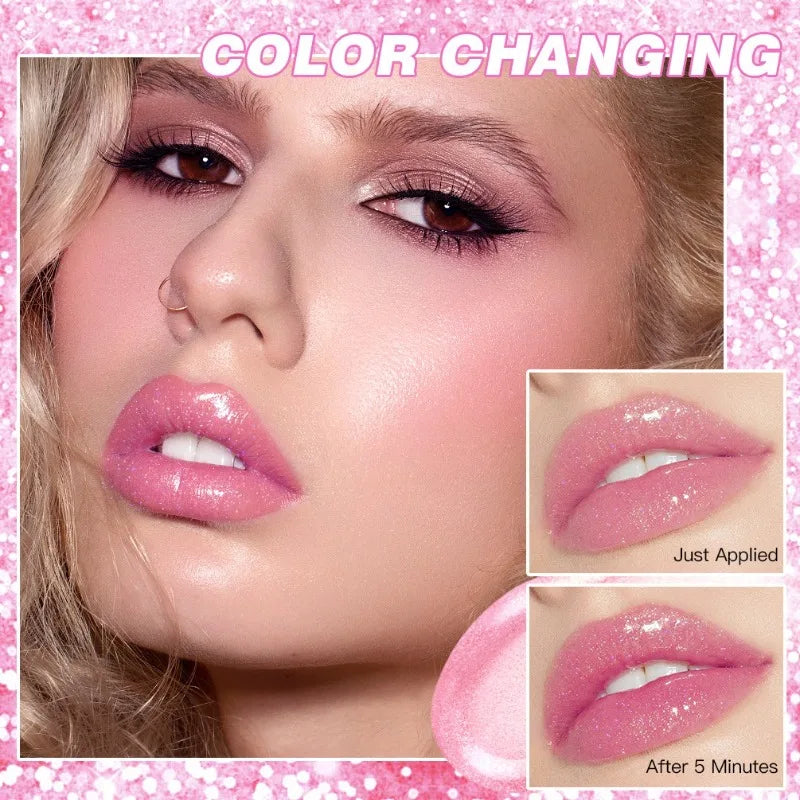 Color-Changing Glitter Lipstick